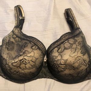 38H CACIQUE lane Bryant lace lightly lined balconette bra
